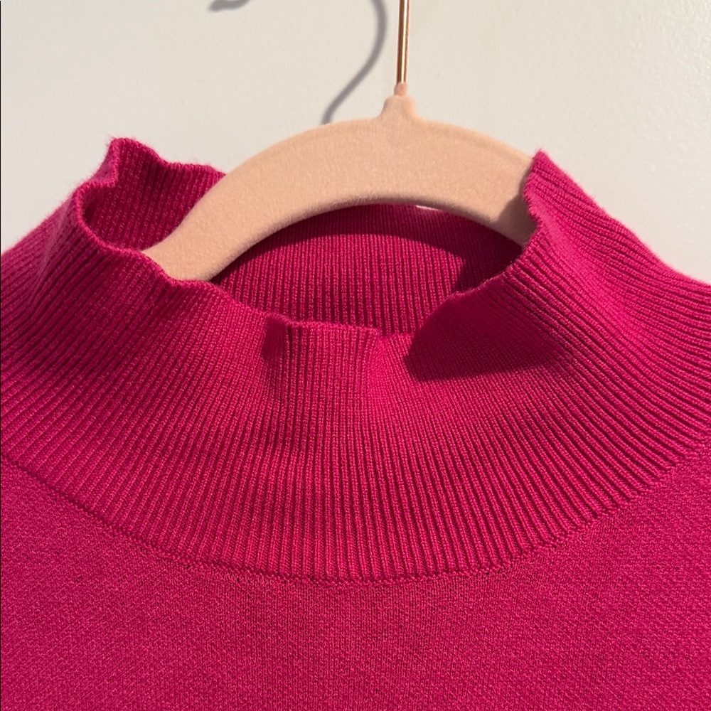 Entro Pink Cheetah Mockneck Sweater - Picture 2 of 7